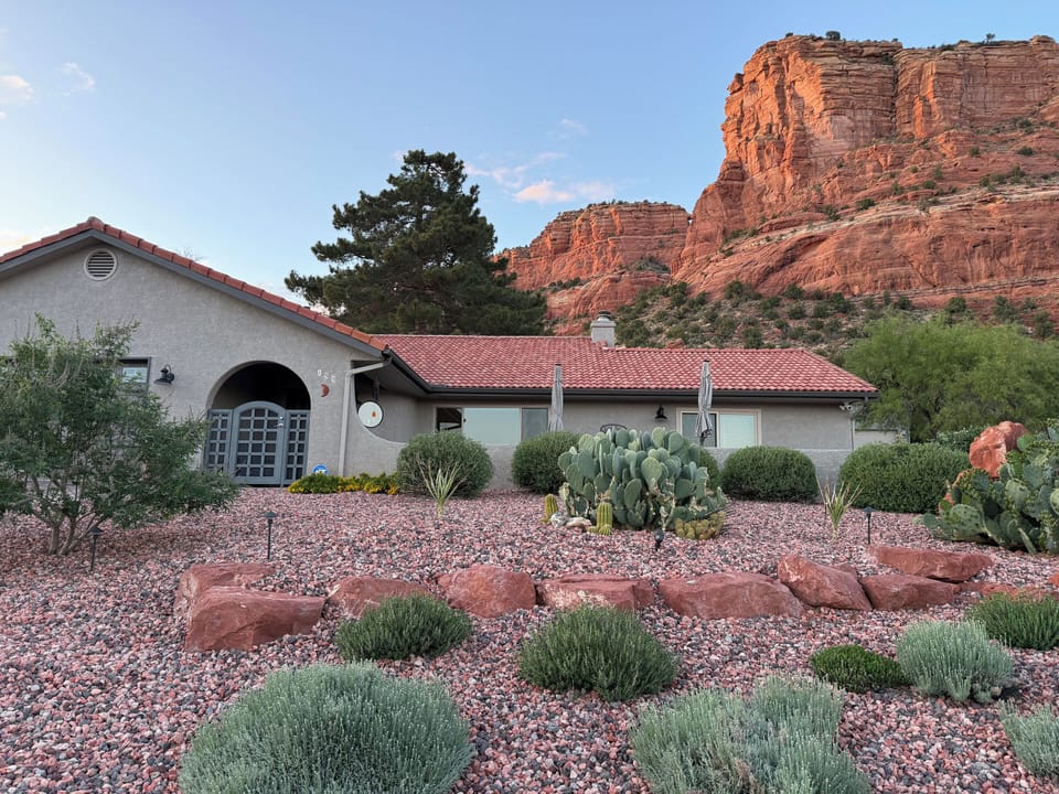 Located at the foot of Castle Rock, with mesas in the front. Amazing views!