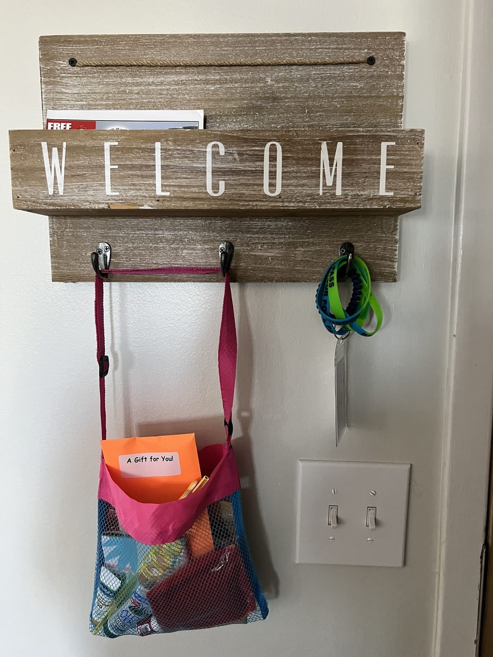 Everything you need right at the front door- even a special welcome gift!