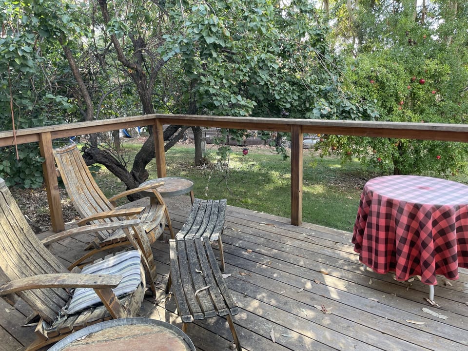 Enjoy a glass of wine on your private deck