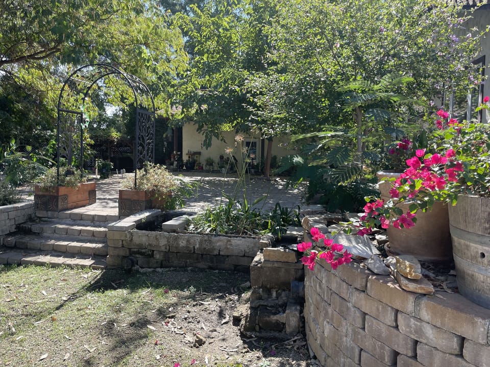 Rustic outside entryway 