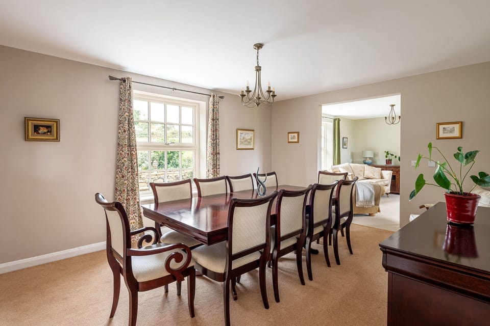 The dining room at Tinkers Folly, Yorkshire