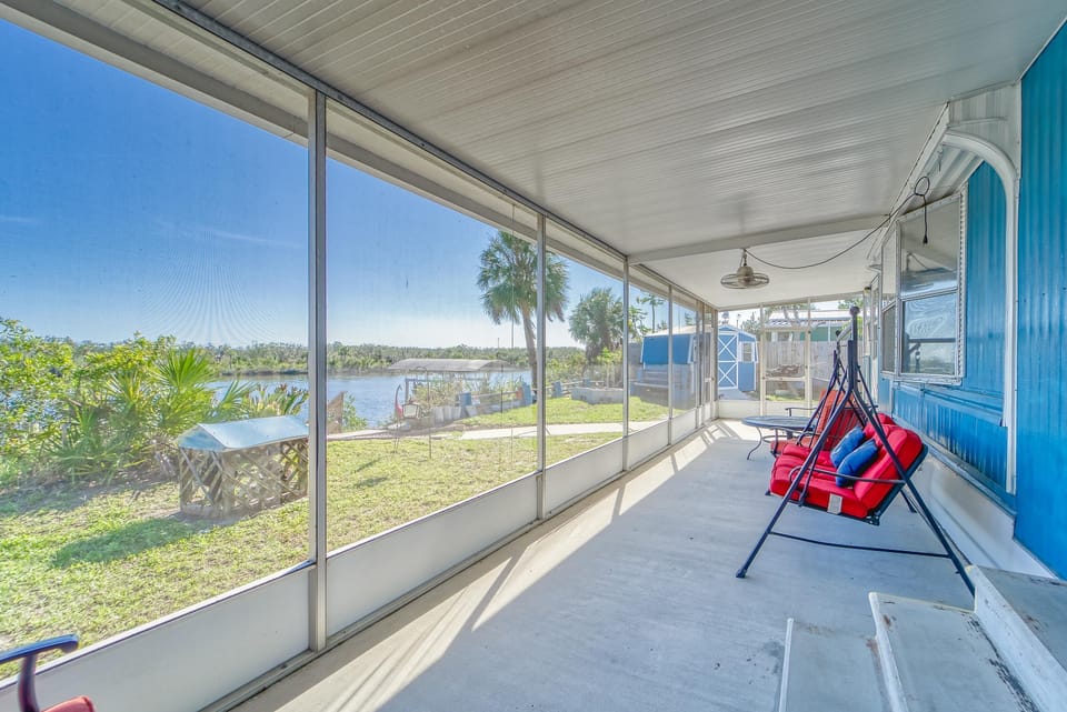 
Private Patio with outdoor furniture and waterfront views
