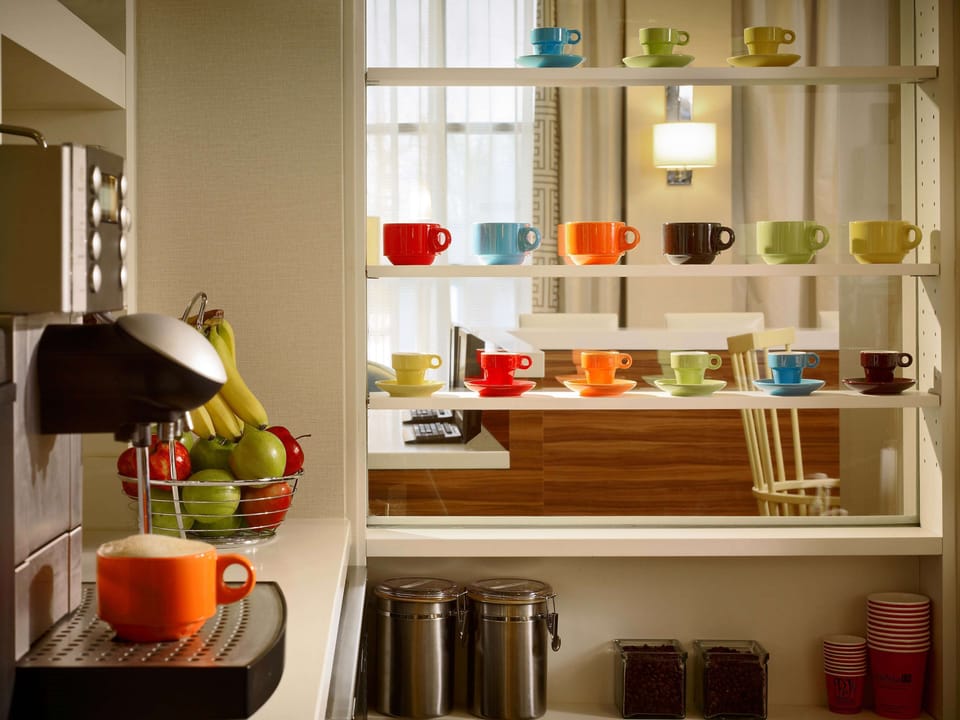 Fuel your day with coffee and cheerful, colorful touches.