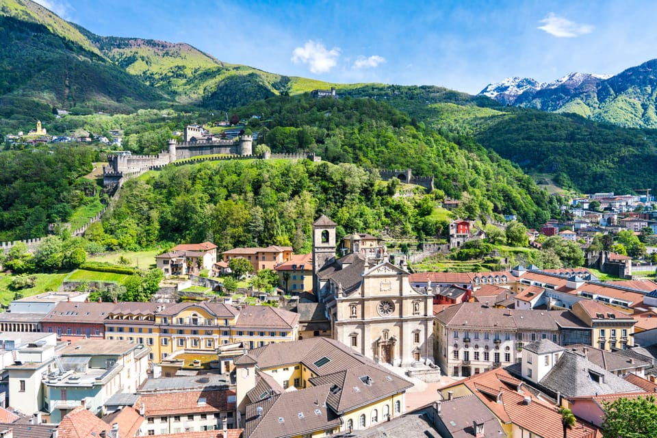 Panoramic view of the old town and the beautiful Collegiata church
