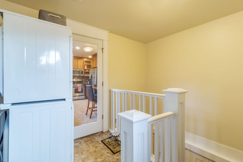Access to the basement from the kitchen