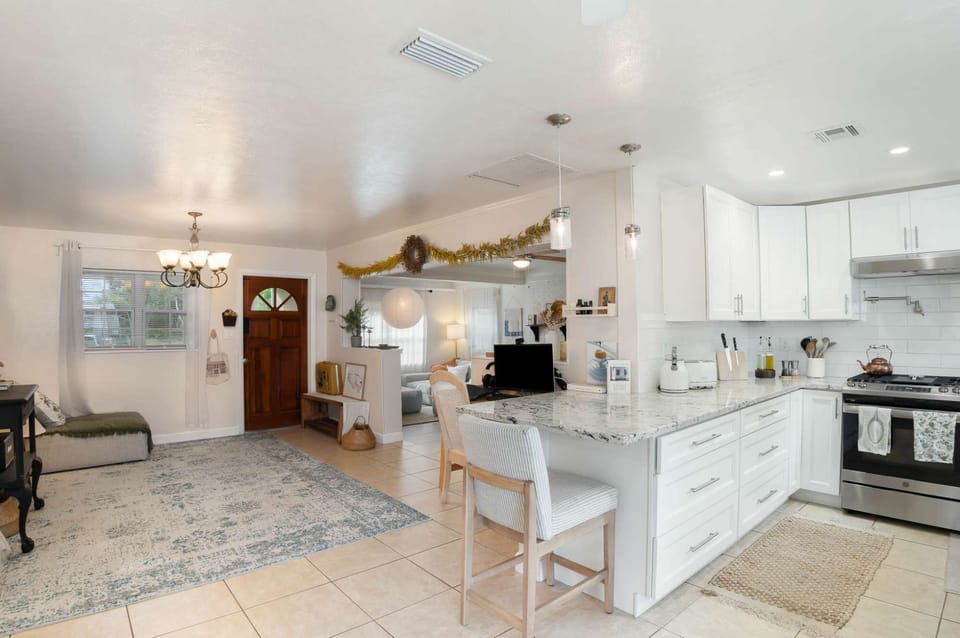 Open concept Kitchen, Living room and Dining room area
