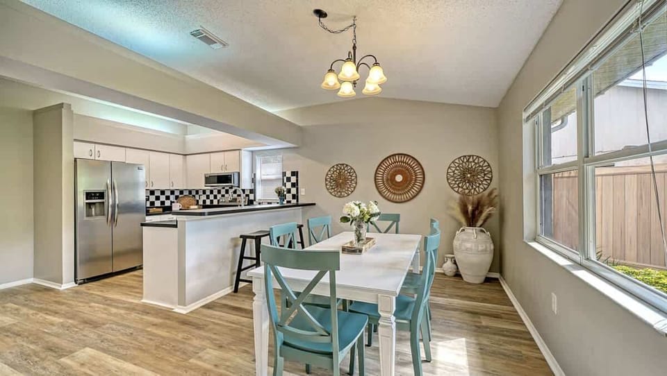 Dining area and kitchen
