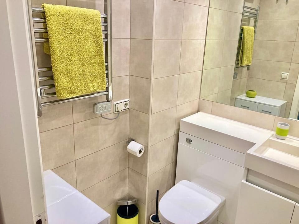 Bathroom two with storage under sink for   toiletries and heated towel rail