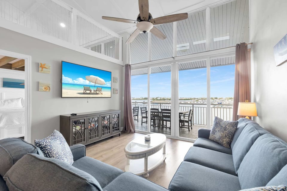 Living room with private balcony