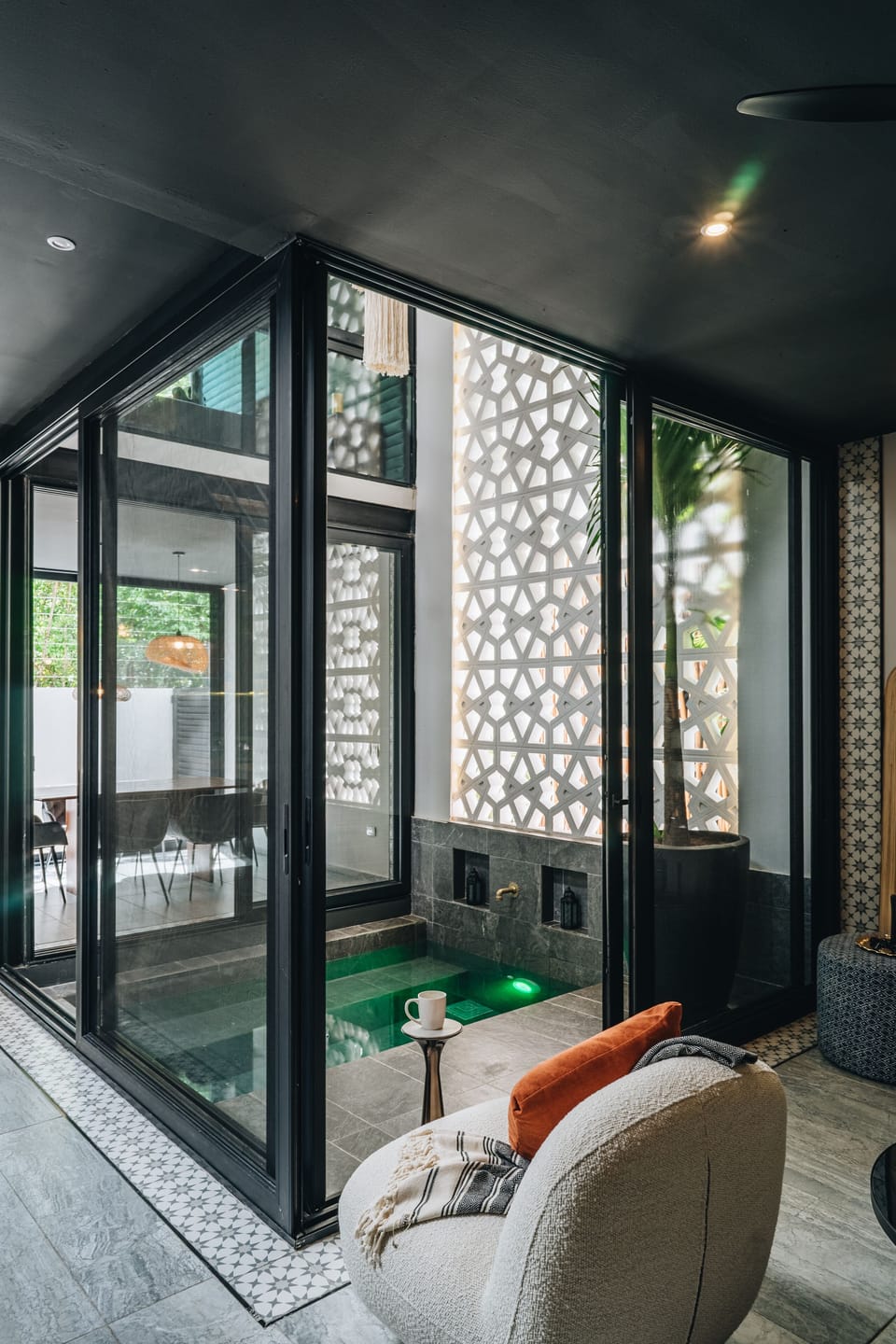 Heated saltwater pool