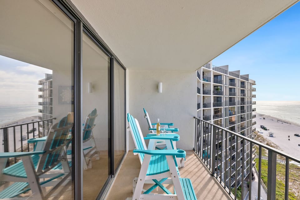 You’ll have plenty of space to sit and move around on the balcony.