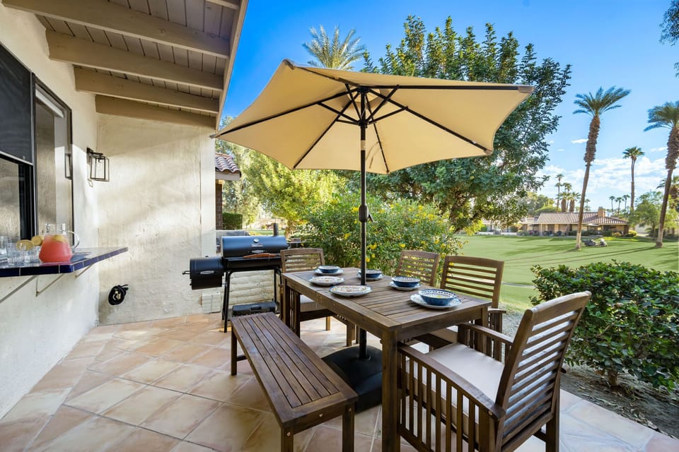 Have a BBQ on the large patio and enjoy the view of the golf course