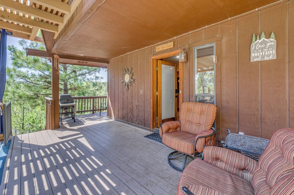 Covered Deck | Gas Grill | Outdoor Dining & Seating | Private Hot Tub