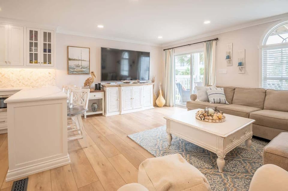 Stunning Living Room with Ocean View Porch