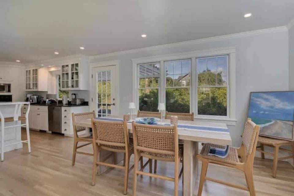 Dining table with seating for 8 