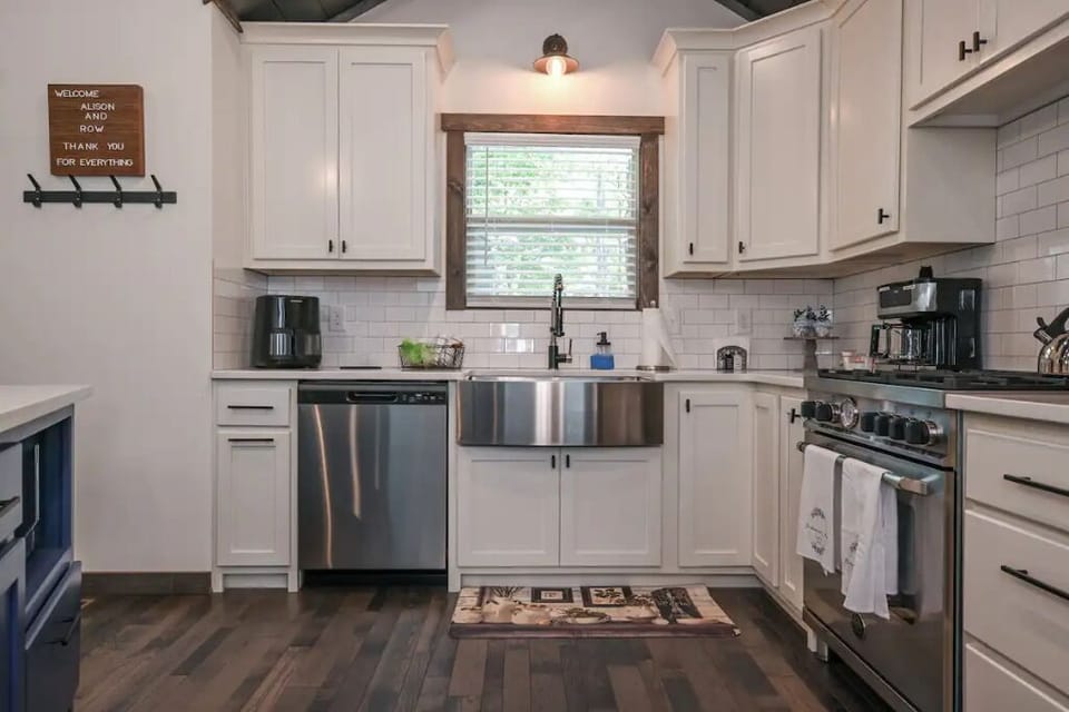Easy clean up with our farmhouse sink!