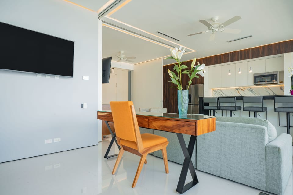 Dedicated office desk and chair
