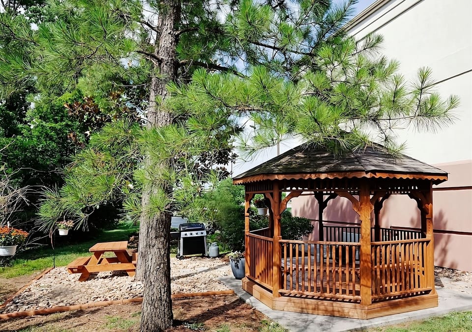 Gather outside for sunny afternoons in the landscaped courtyard area.