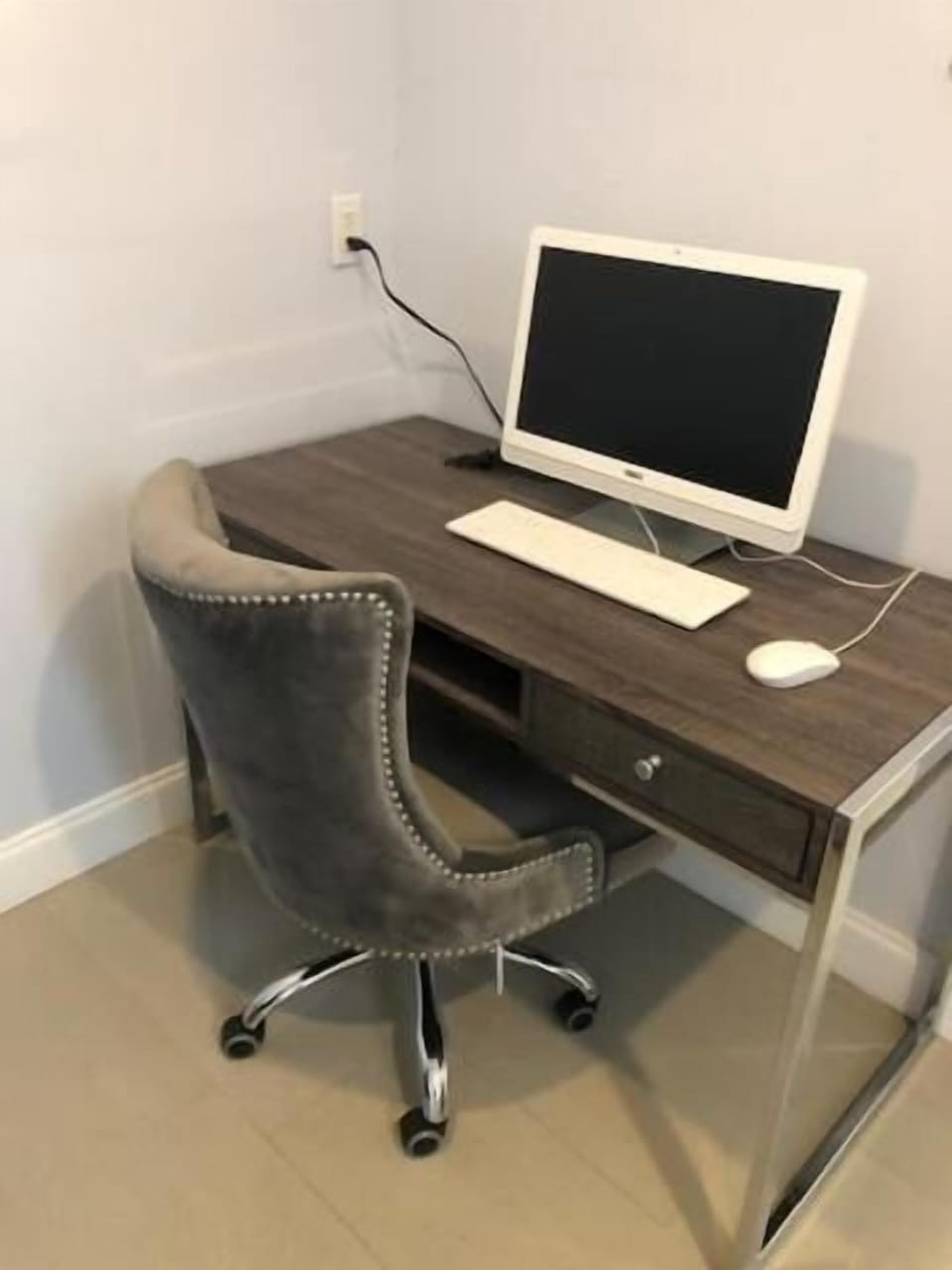 Settle in and stay productive at a simple in-room desk.