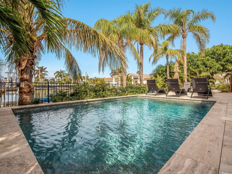 Heated saltwater pool