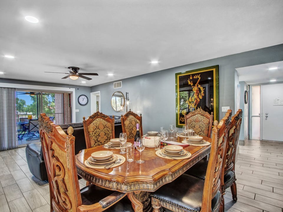 View from the dining area. 