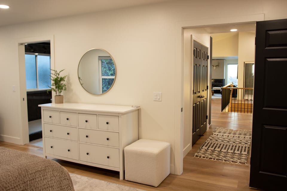 Orienting you - the Master bedroom is just off the main living space.