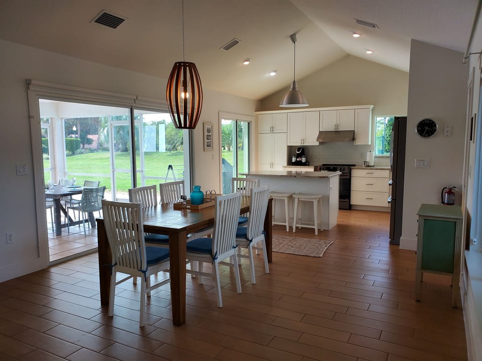 Dining room and kitchen