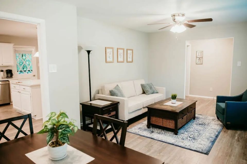 Living room and dining room
