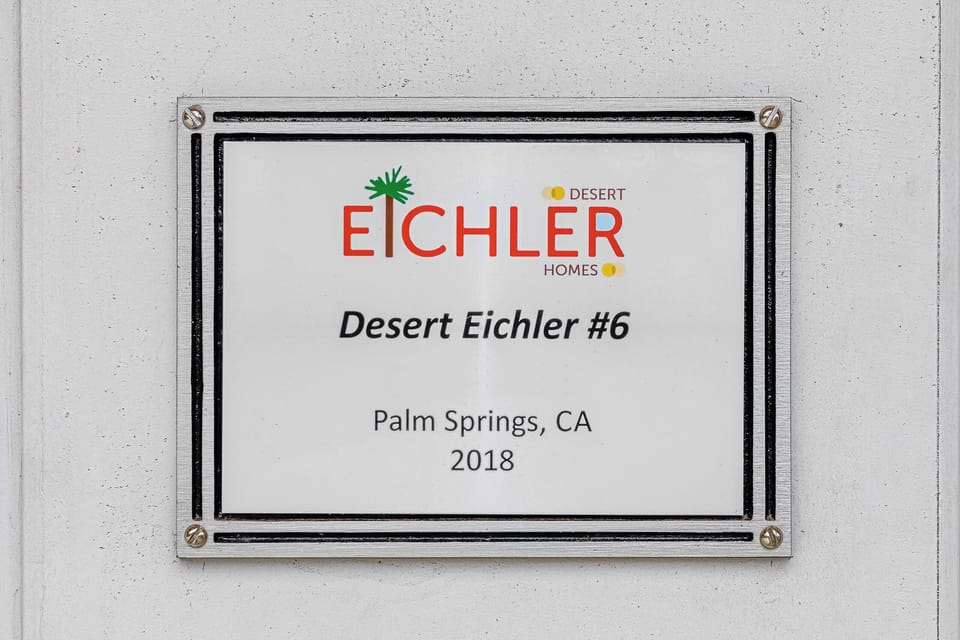 Located on a row of 6 Desert Eichlers - this storied Dr. Scholl' s estate, near the once Red Skelton residence and amongst Albert Frey, Wexler and Trousdale designed homes sits a Claude Oakland contemporary