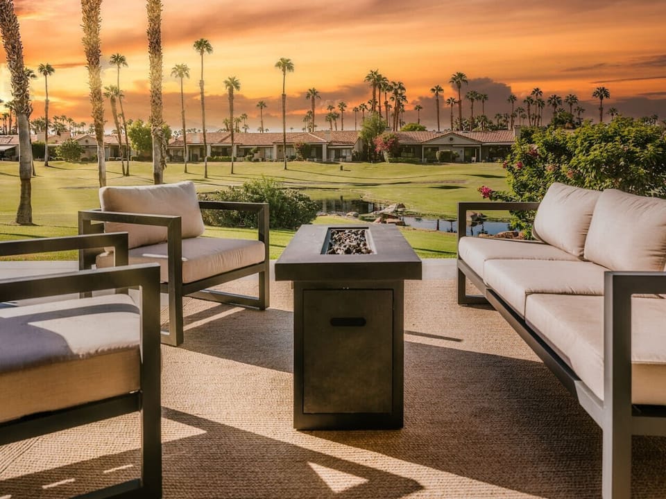 Enjoy the spectacular sunsets with outdoor seating, fire, and BBQ