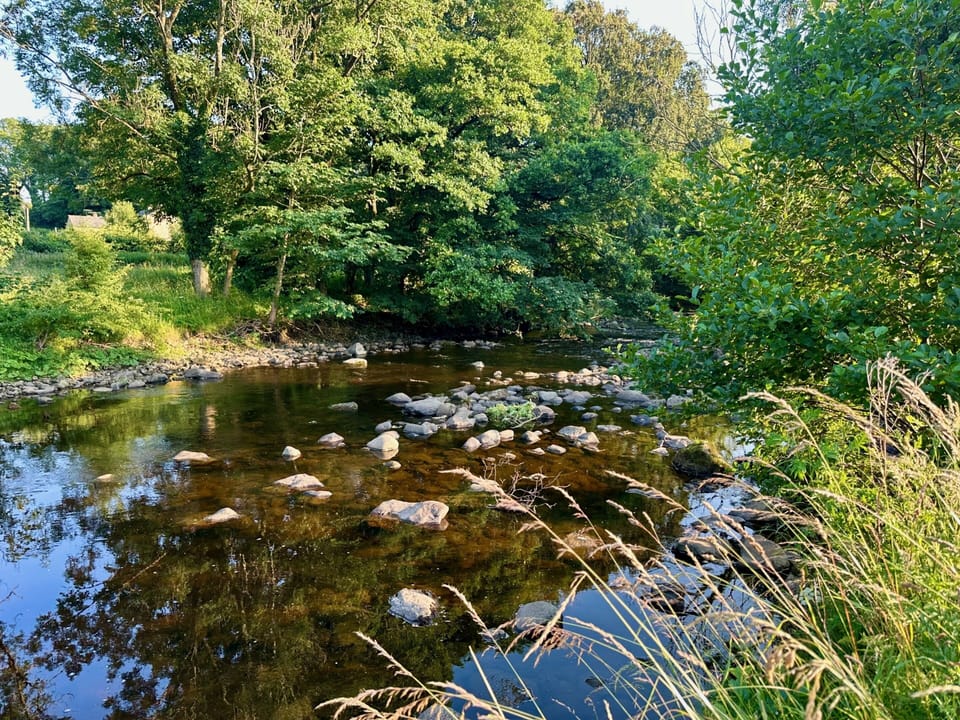 River Wenning is at the end of the garden
