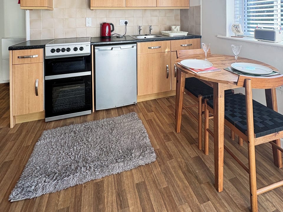 Kitchen area | Barn Owls Holiday Bungalow, Weston, near Sidmouth