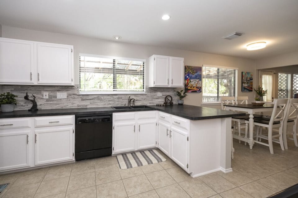 Kitchen view from formal dining room
