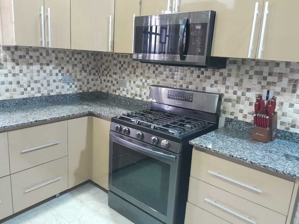 Self-cleaning oven with microwave extractor & lights for cooking
