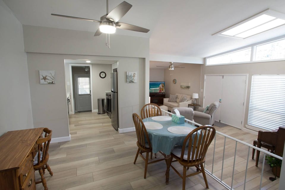 Comfy living area and eating area.