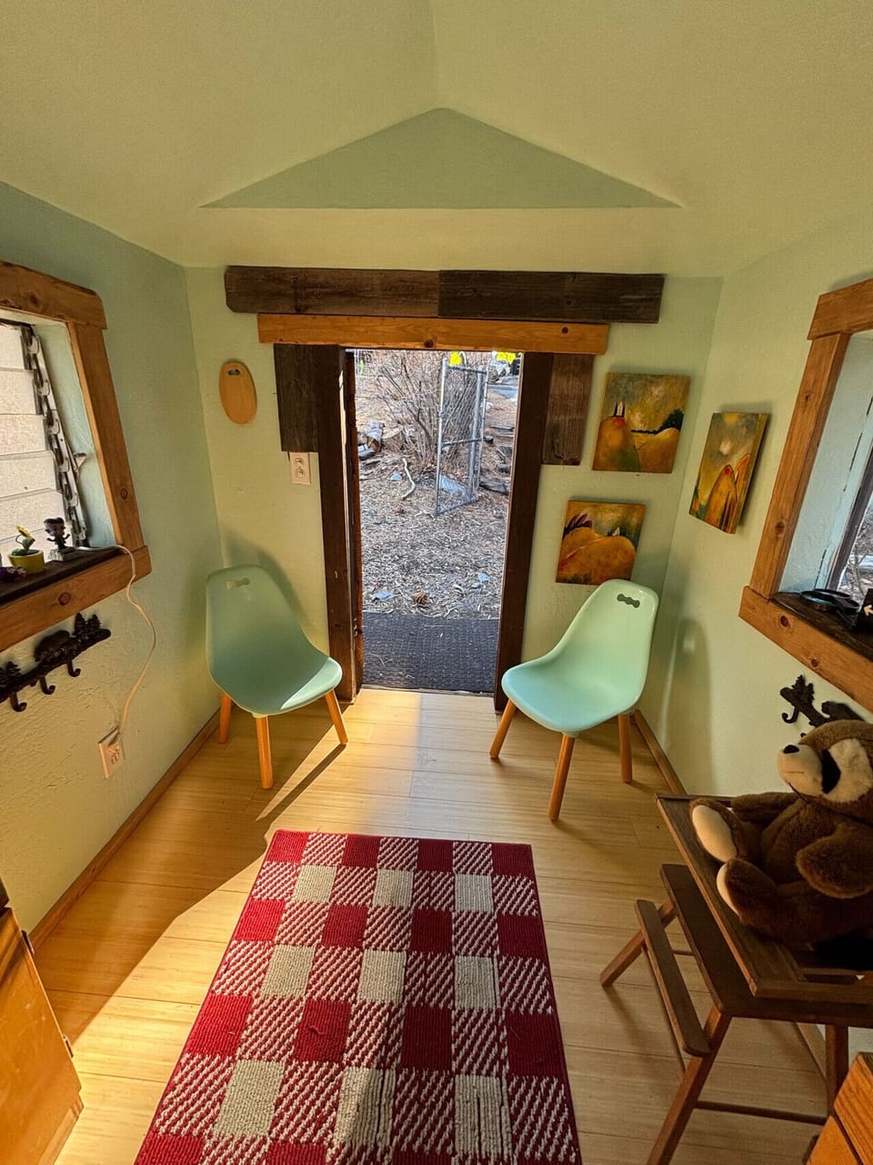 Inside view of our playhouse.