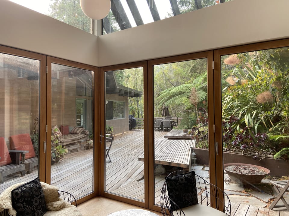 Family room that opens onto the deck for lazy lounging....