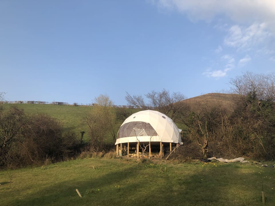 The dome during construction 