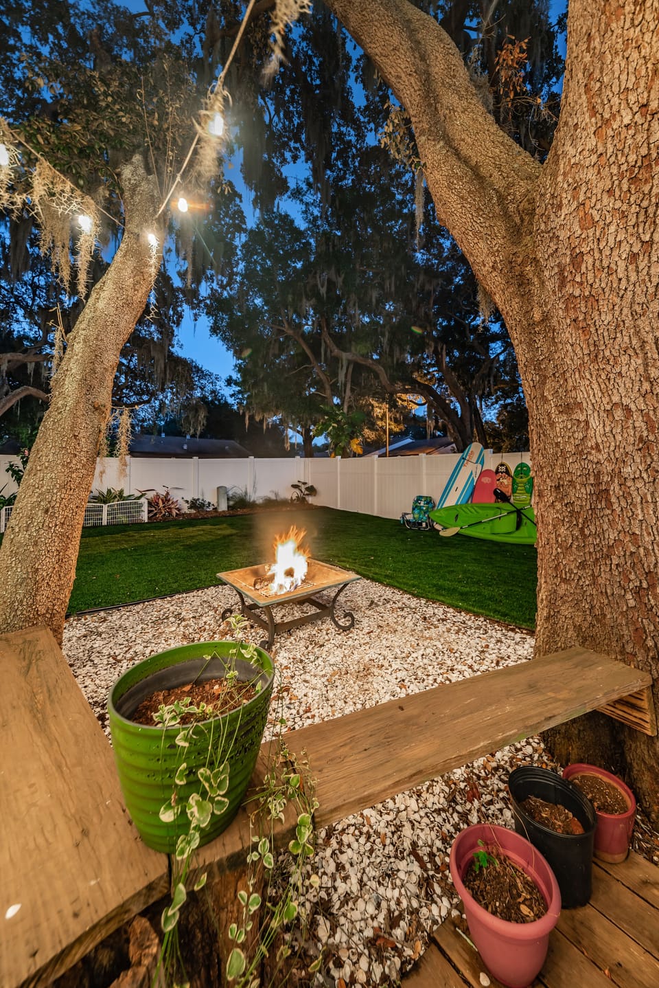 Fire Pit with Natural Seating