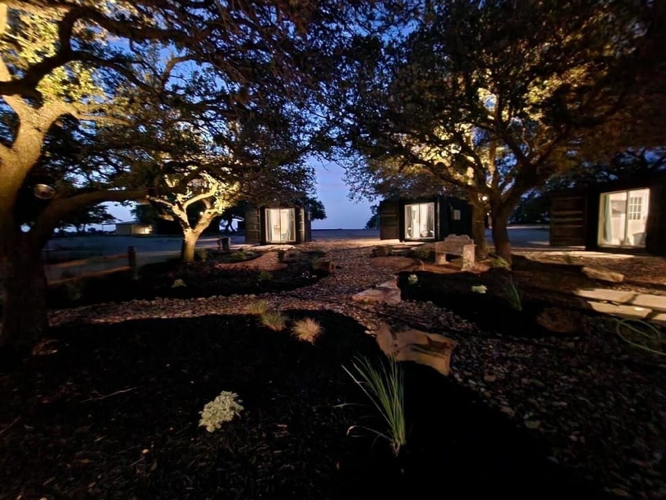 Pod 1 at night