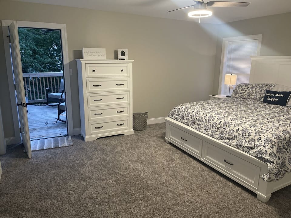 Master bedroom with deck access 