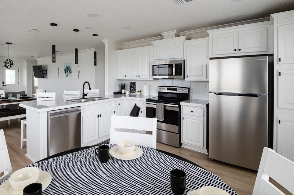 Our kitchen is fully stocked for your cooking and baking pleasure.