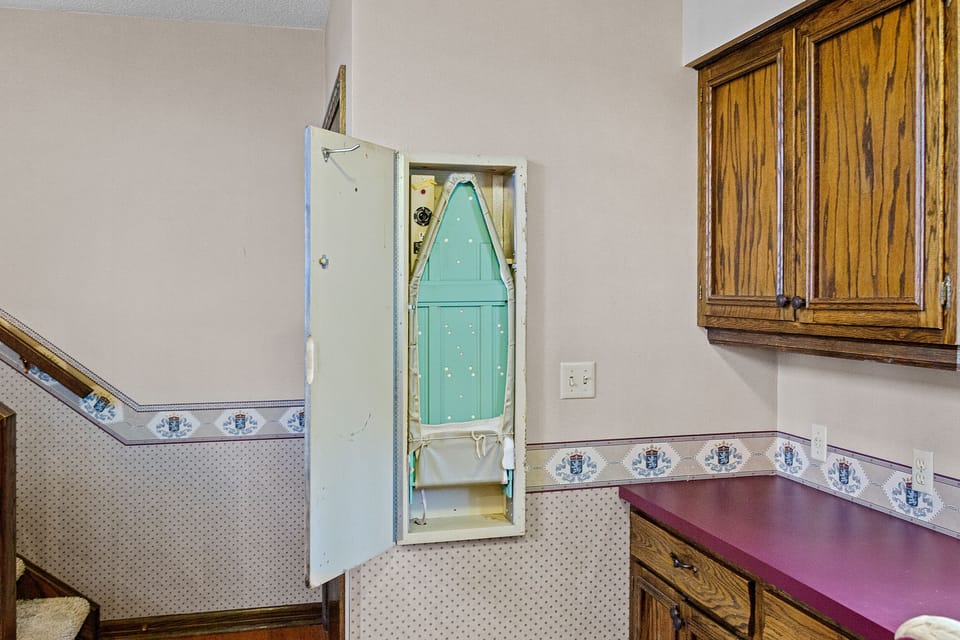 Just In case some ironing needs to be done, we have a built in ironing board.