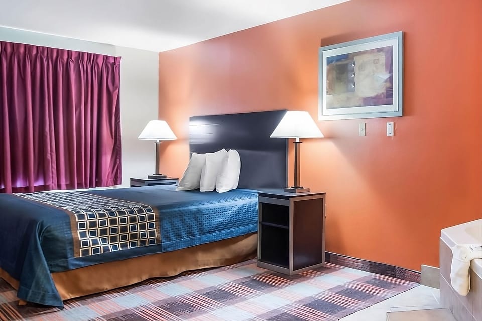 Recharge in a spacious room with soothing, hotel-style comfort.