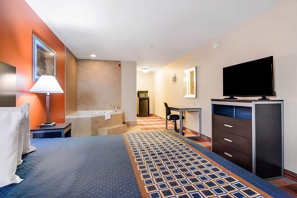 Indulge in a private soak steps from your relaxing bed.