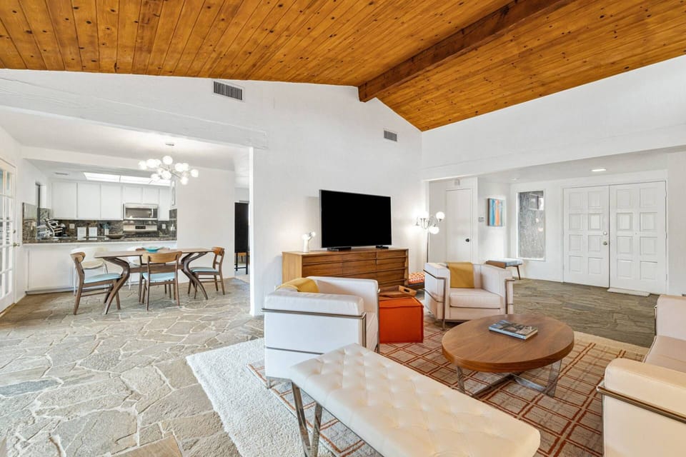 Living Room Opens to Dining Room