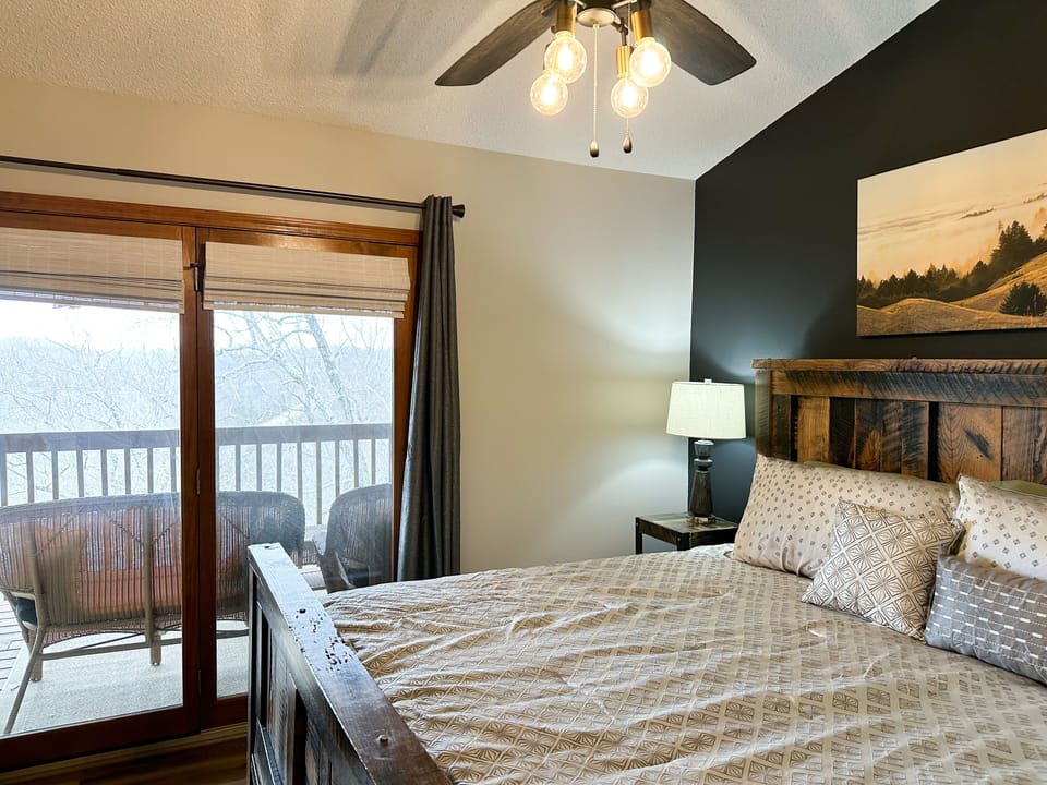 Walk out to the deck from the master bedroom
