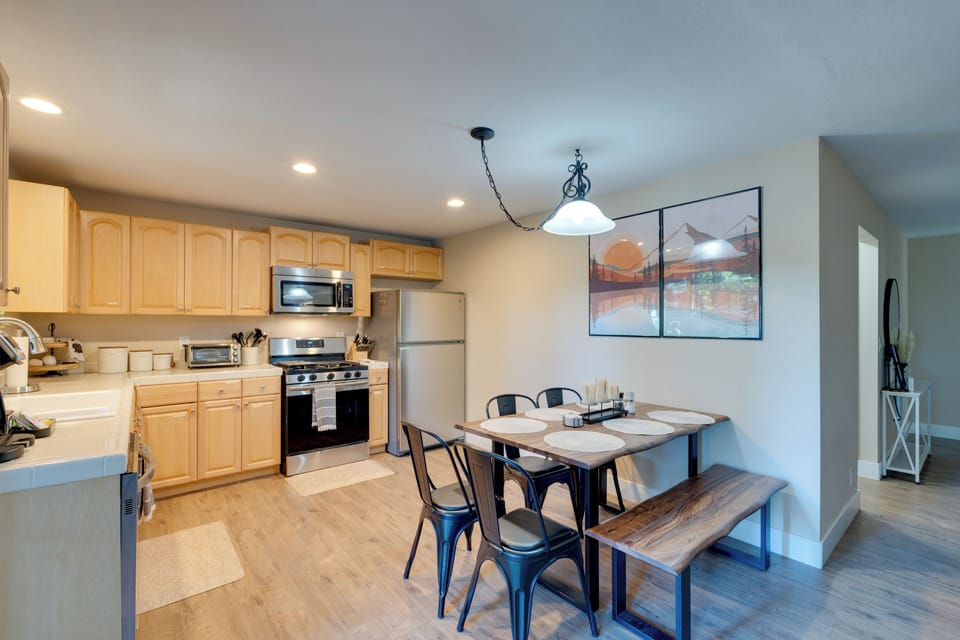 Dining Area | Main Level | Open Floor Plan | Central Heating