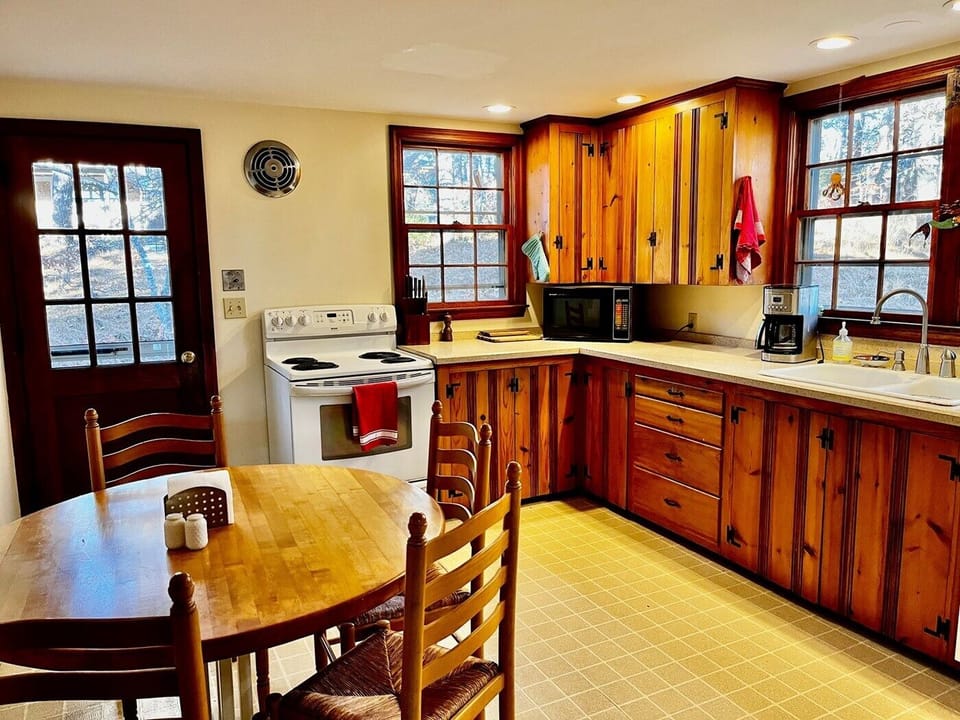 knotty pine kitchen