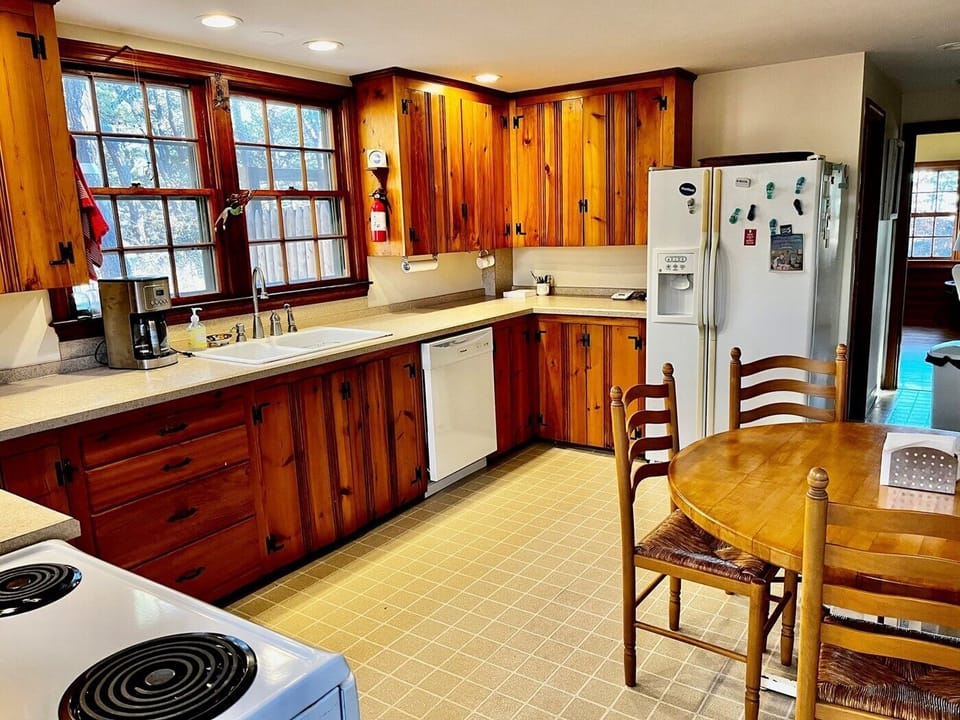 knotty pine kitchen